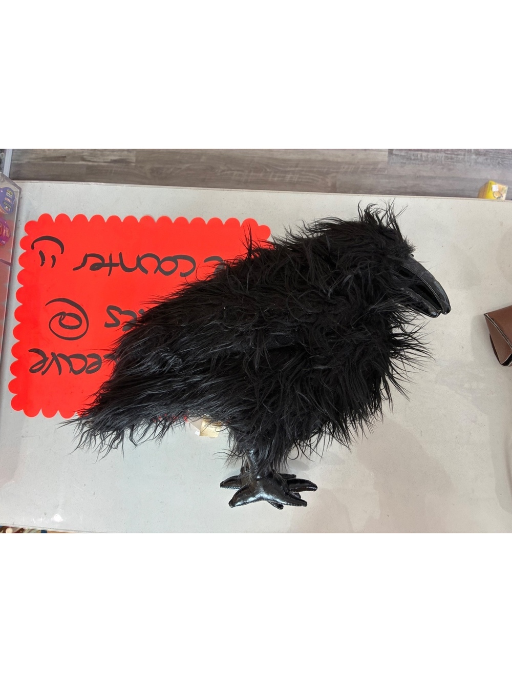 Folkmanis raven black bird hand puppet